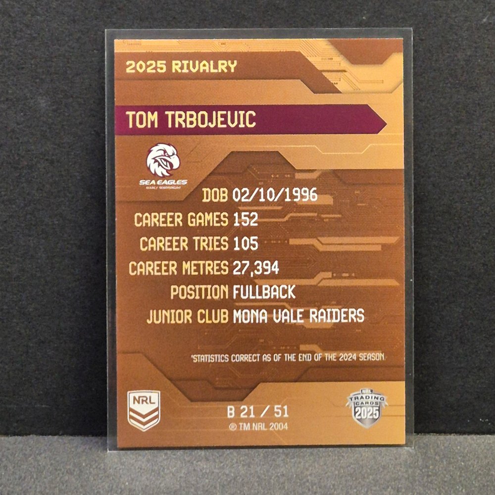 2025 NRL Rivalry - Bronze Special - B21 - Tom Trbojevic