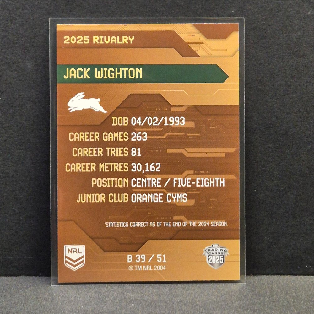 2025 NRL Rivalry - Bronze Special - B39 - Jack Wighton