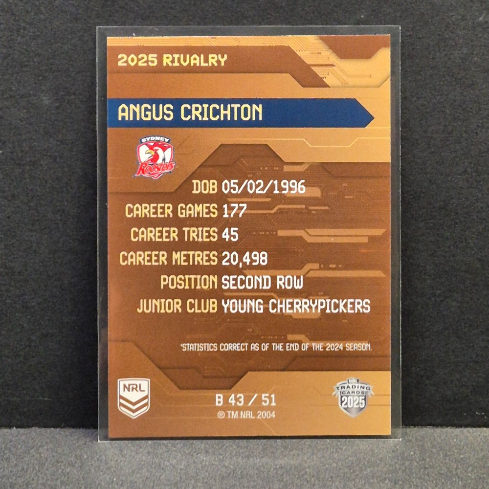 2025 NRL Rivalry - Bronze Special - B43 - Angus Crichton
