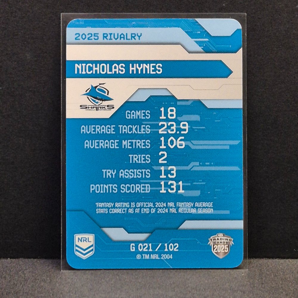 2025 NRL Rivalry - Game Card - G021 - Nicholas Hynes