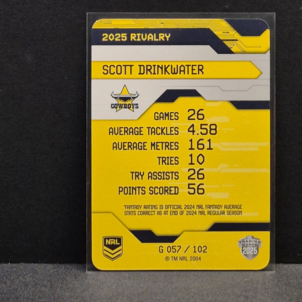 2025 NRL Rivalry - Game Card - G057 - Scott Drinkwater