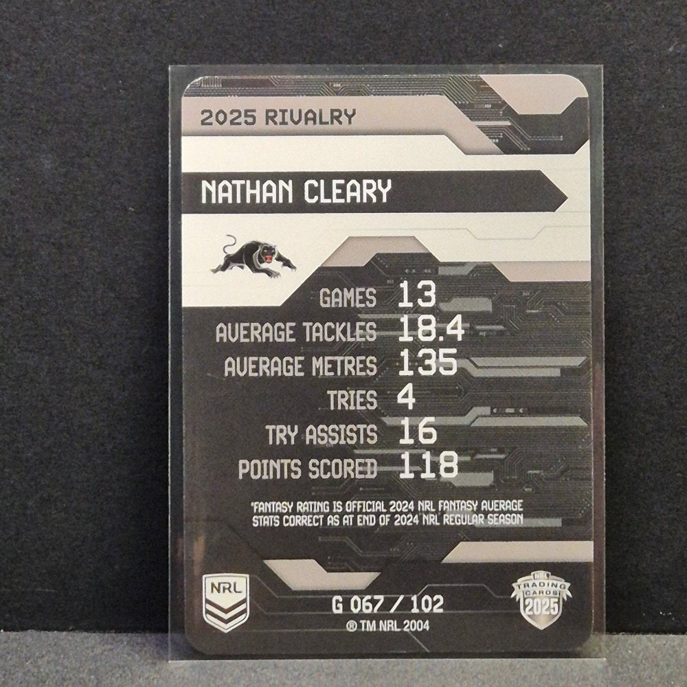 2025 NRL Rivalry - Game Card - G067 - Nathan Cleary