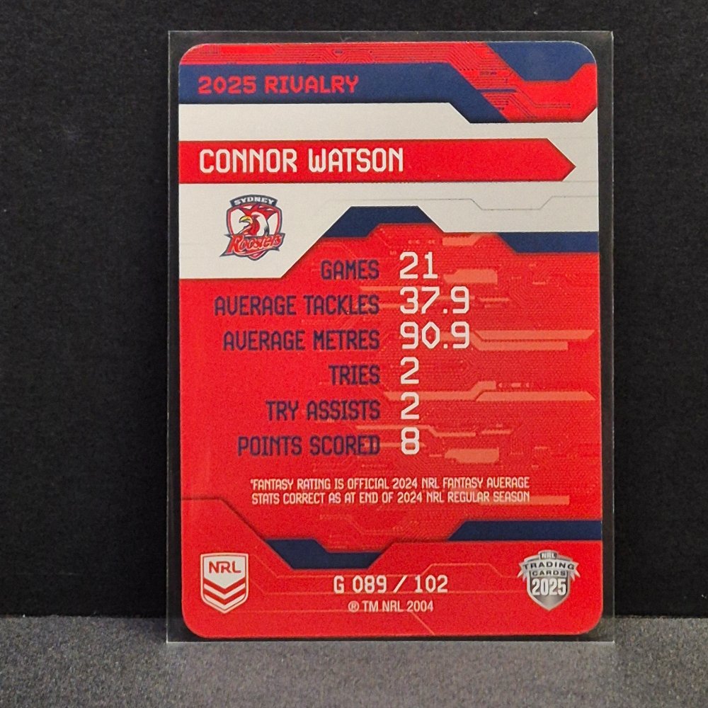 2025 NRL Rivalry - Game Card - G089 - Connor Watson