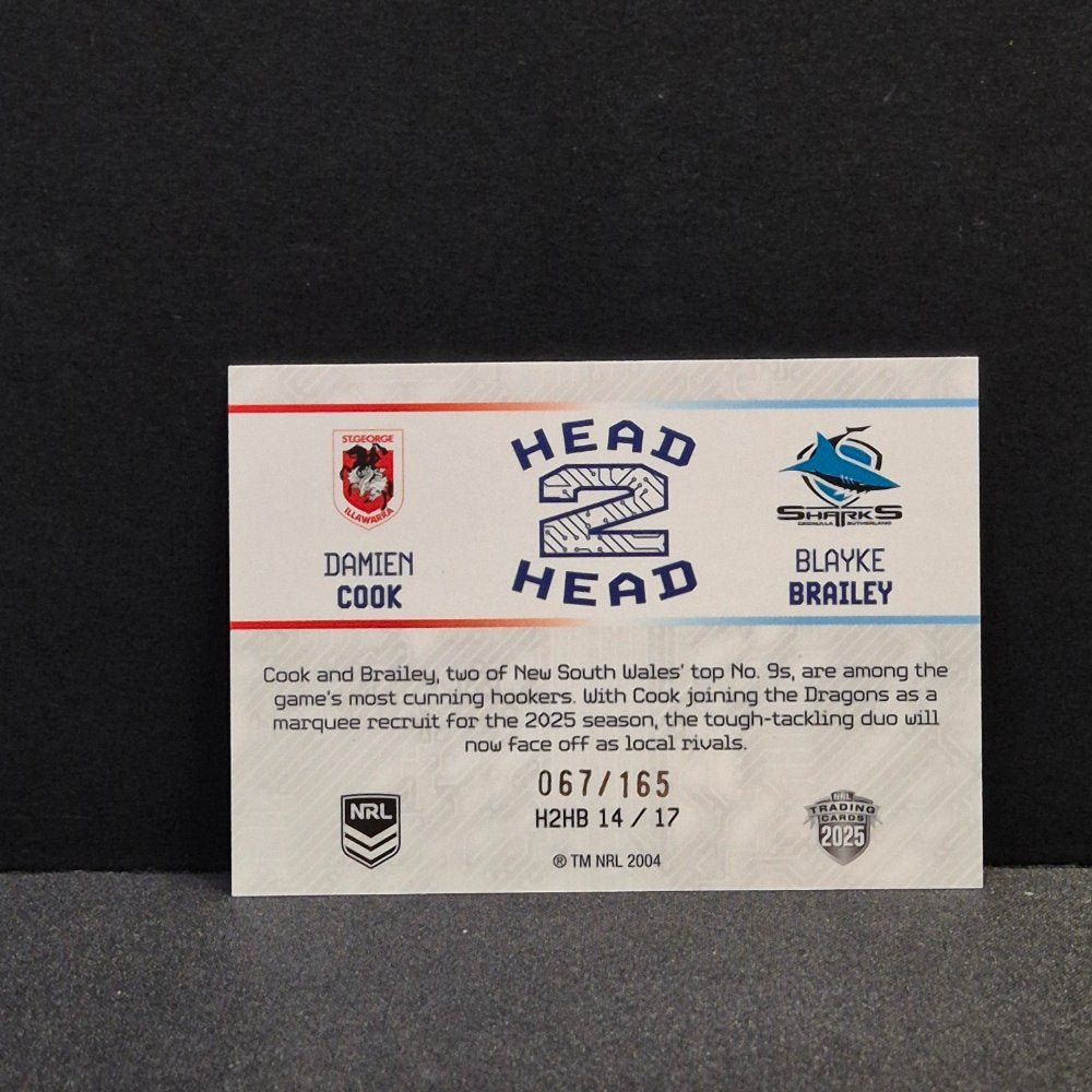 2025 NRL Rivalry - Head 2 Head Blue - H2HB14 - Cook/Brailey