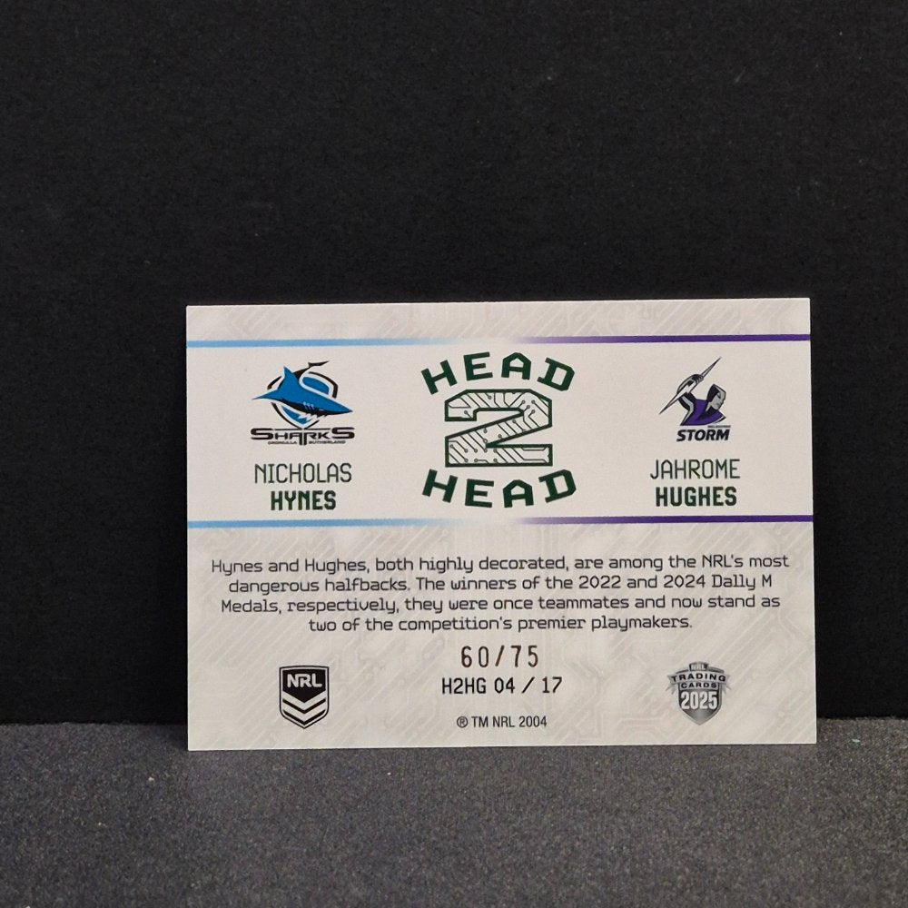 2025 NRL Rivalry - Head 2 Head Green - H2HG04 - Hynes/Hughes