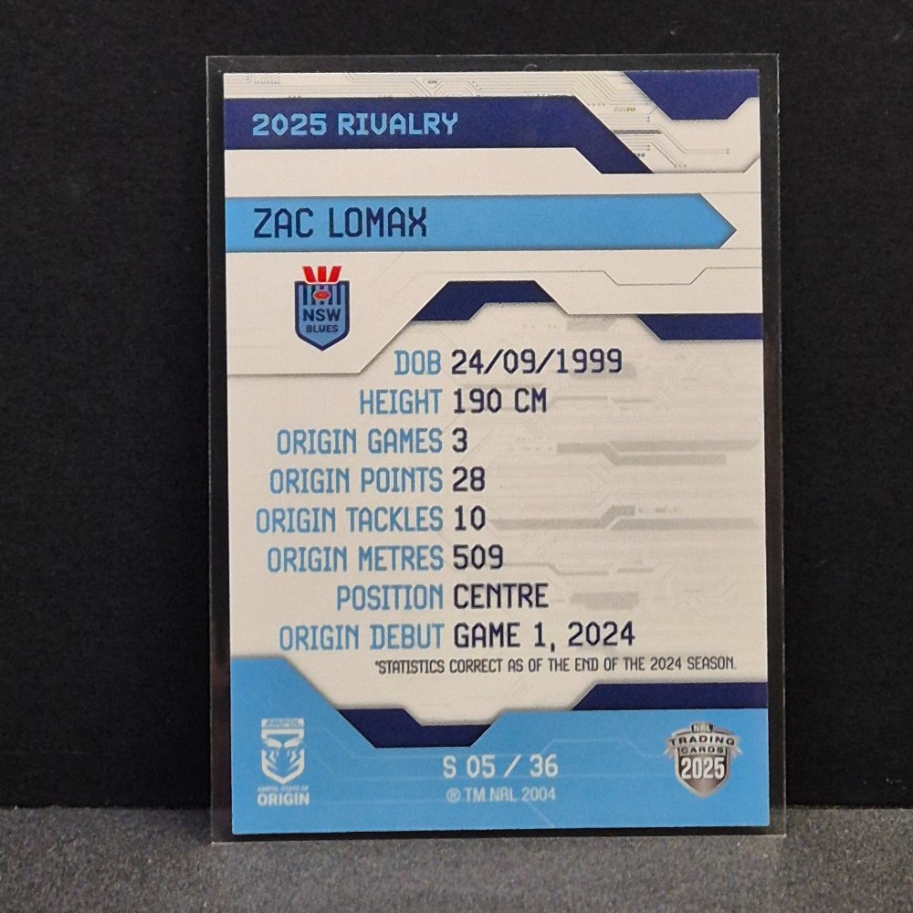 2025 NRL Rivalry - Silver Special - S05 - Zac Lomax