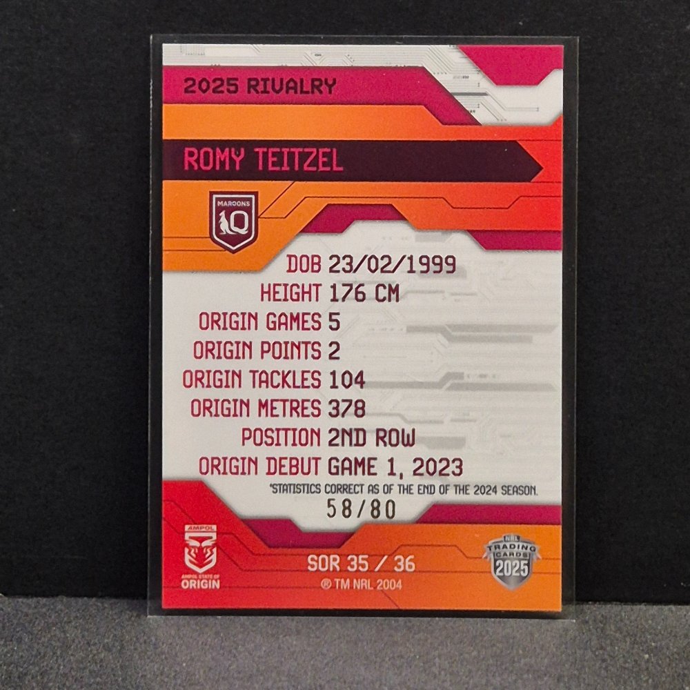 2025 NRL Rivalry - Orange Special - SOR35 - Romy Teitzel
