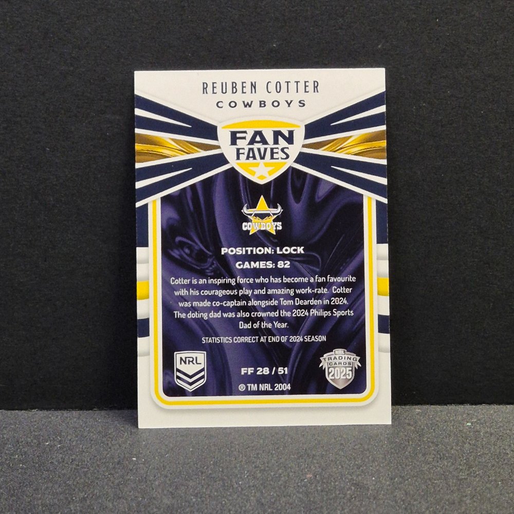 2025 NRL Traders - Fan Faves - FF28 - Reuben Cotter