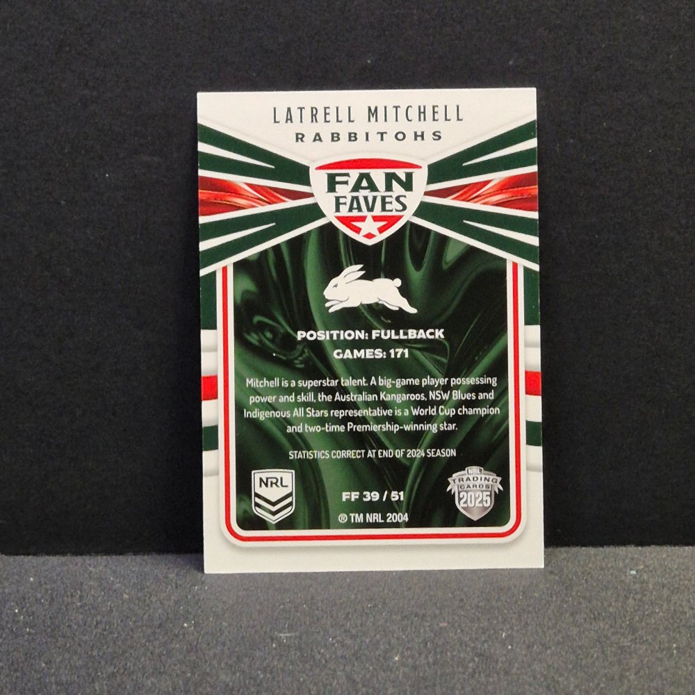 2025 NRL Traders - Fan Faves - FF39 - Latrell Mitchell