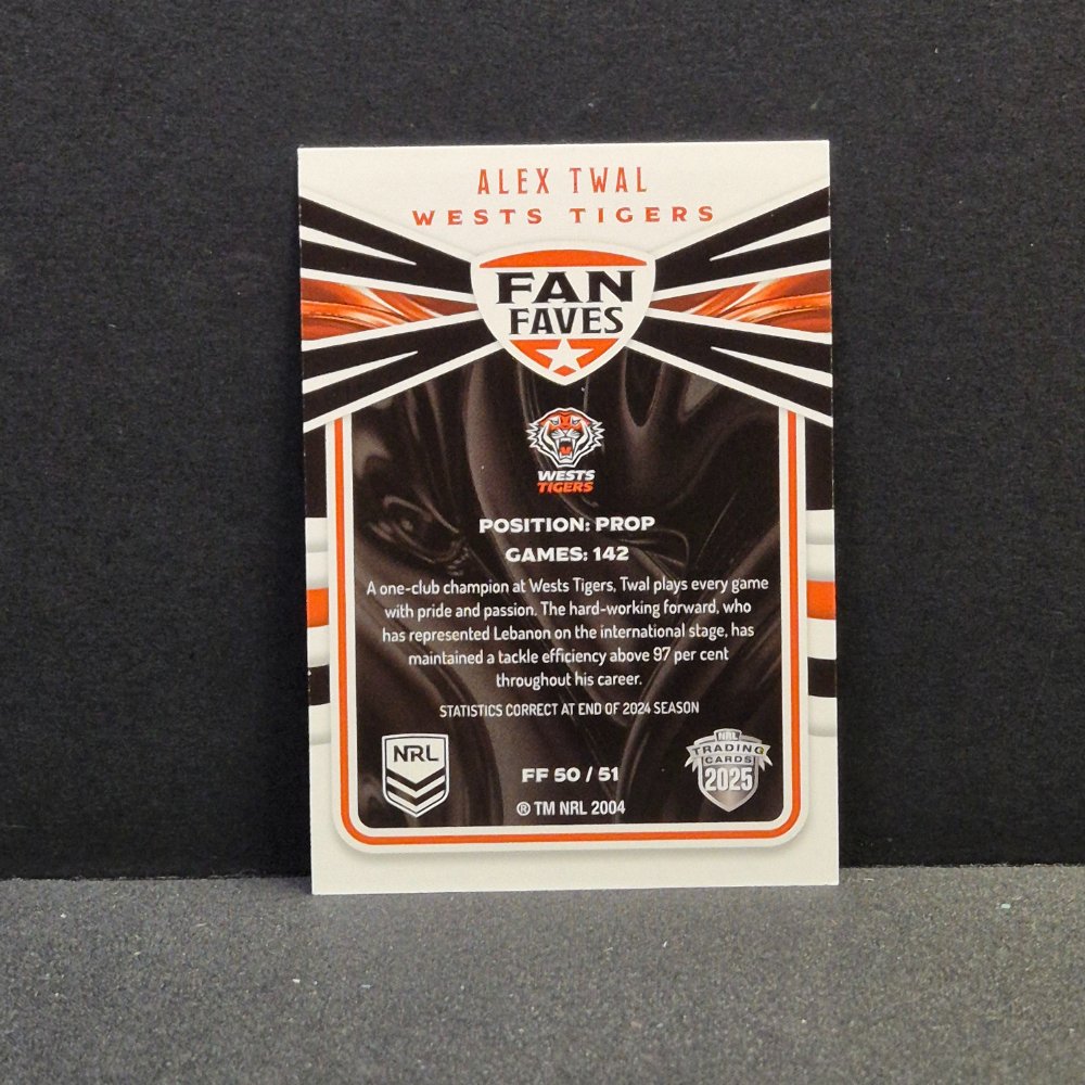 2025 NRL Traders - Fan Faves - FF50 - Alex Twal