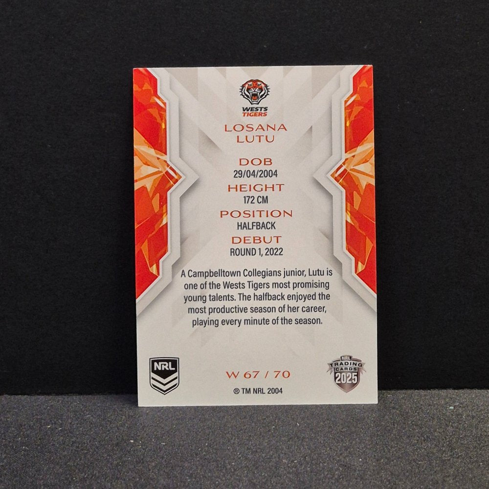 2025 NRL Traders - NRLW - W67 - Losana Lutu