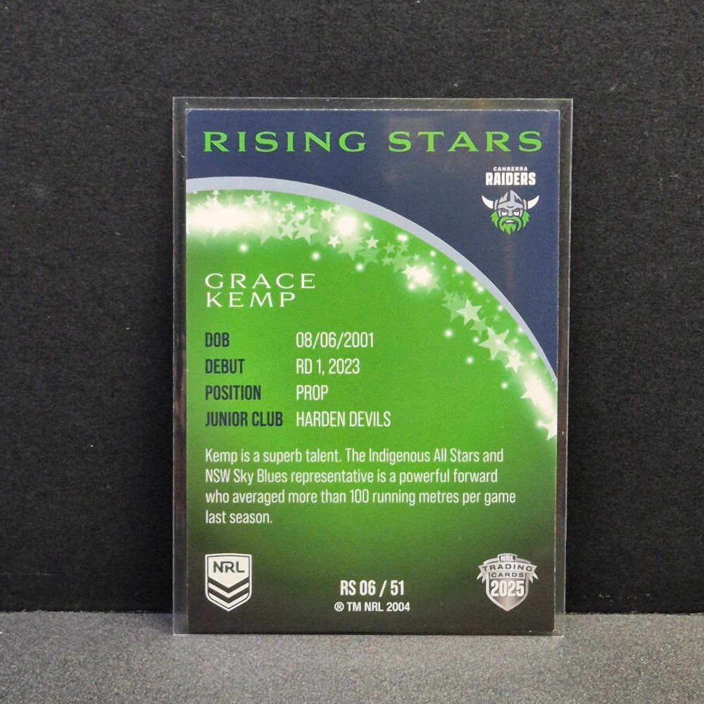 2025 NRL Traders - Rising Stars - RS06 - Grace Kemp