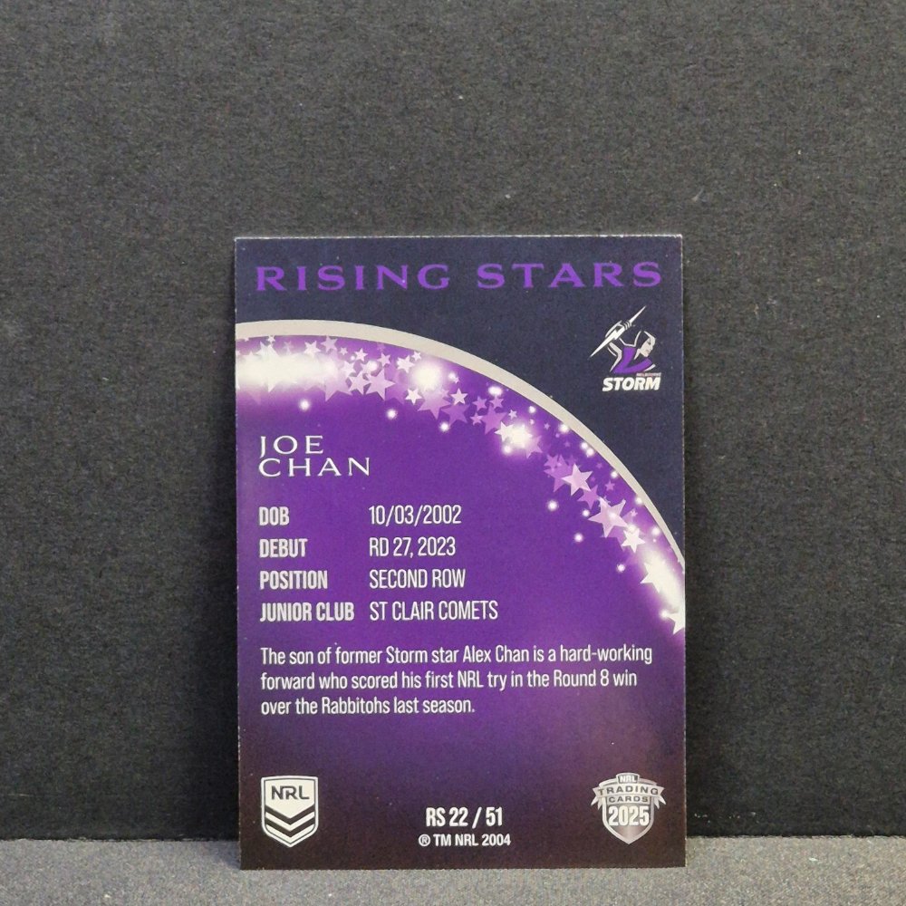 2025 NRL Traders - Rising Stars - RS22 - Joe Chan