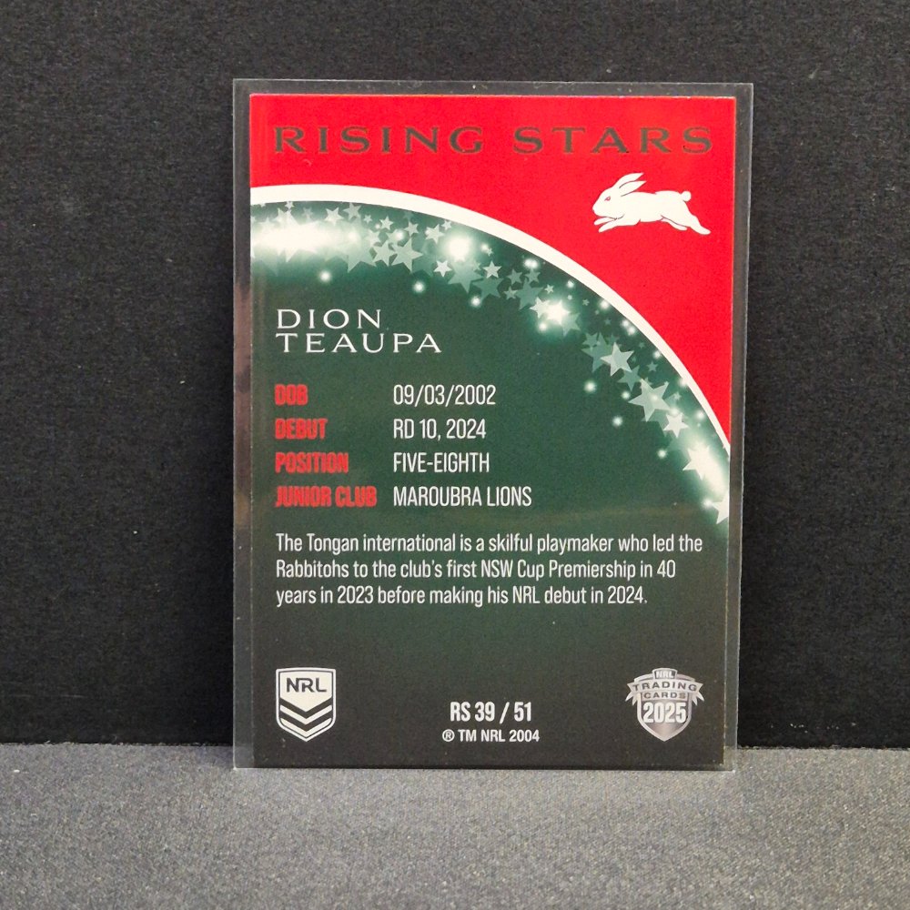 2025 NRL Traders - Rising Stars - RS39 - Dion Teaupa