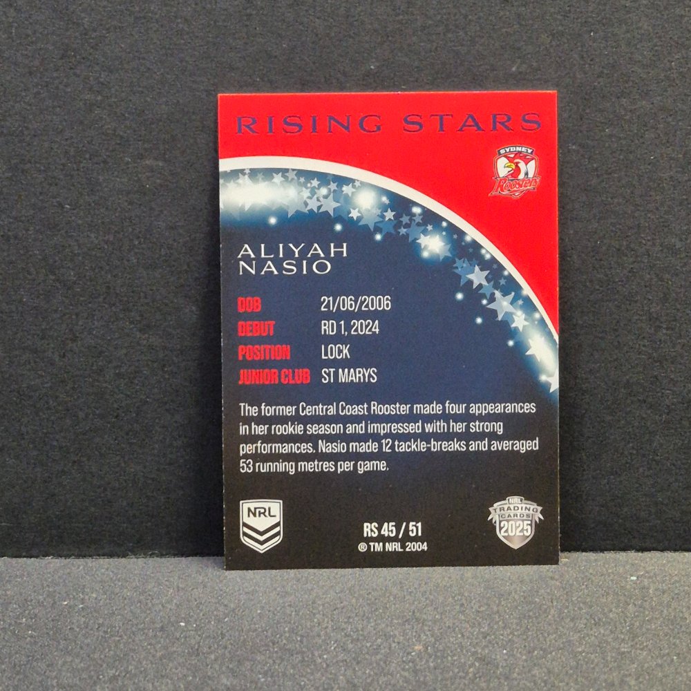 2025 NRL Traders - Rising Stars - RS45 - Aliyah Nasio