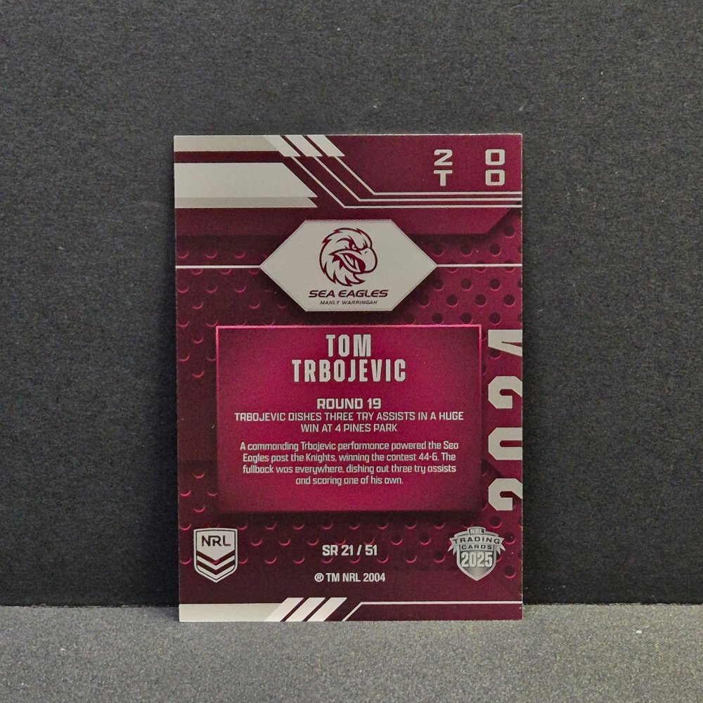 2025 NRL Traders - Season to Remember - SR21 - Tom Trbojevic