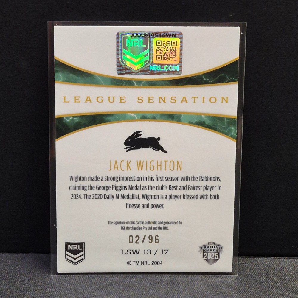 2025 NRL Traders Elite - League Sensation Signature - LSW13 - Jack Wighton