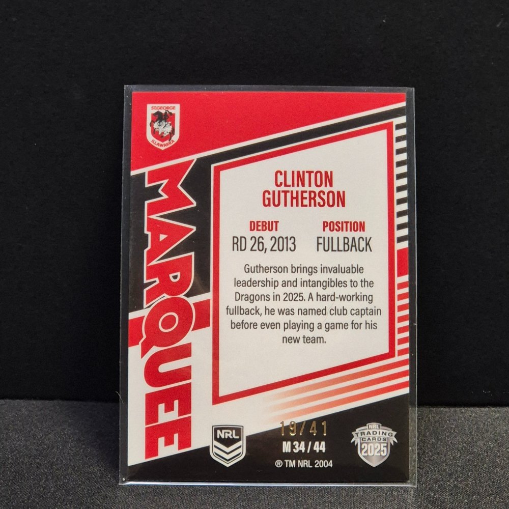 2025 NRL Traders Elite - Marquee Priority - M34 - Clinton Gutherson