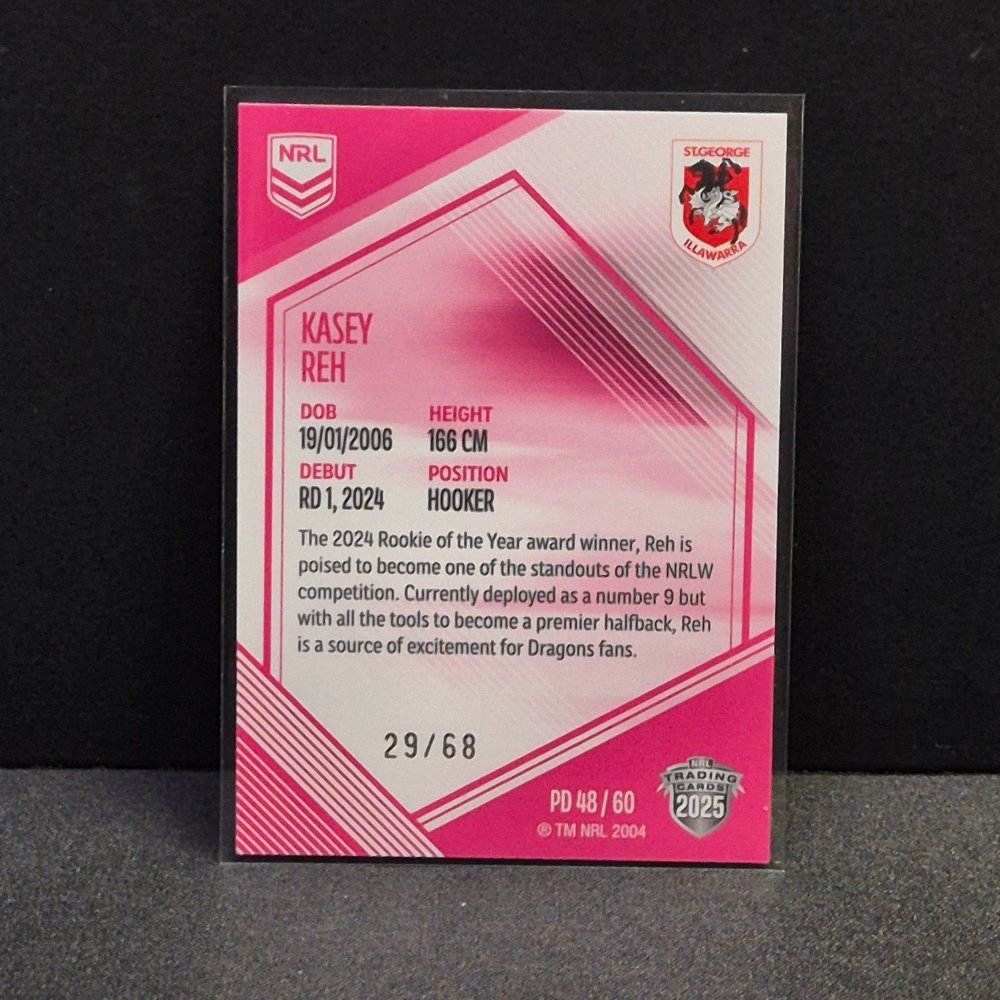 2025 NRL Traders Elite - Pink Mojo Diamond - PD48 - Kasey Reh