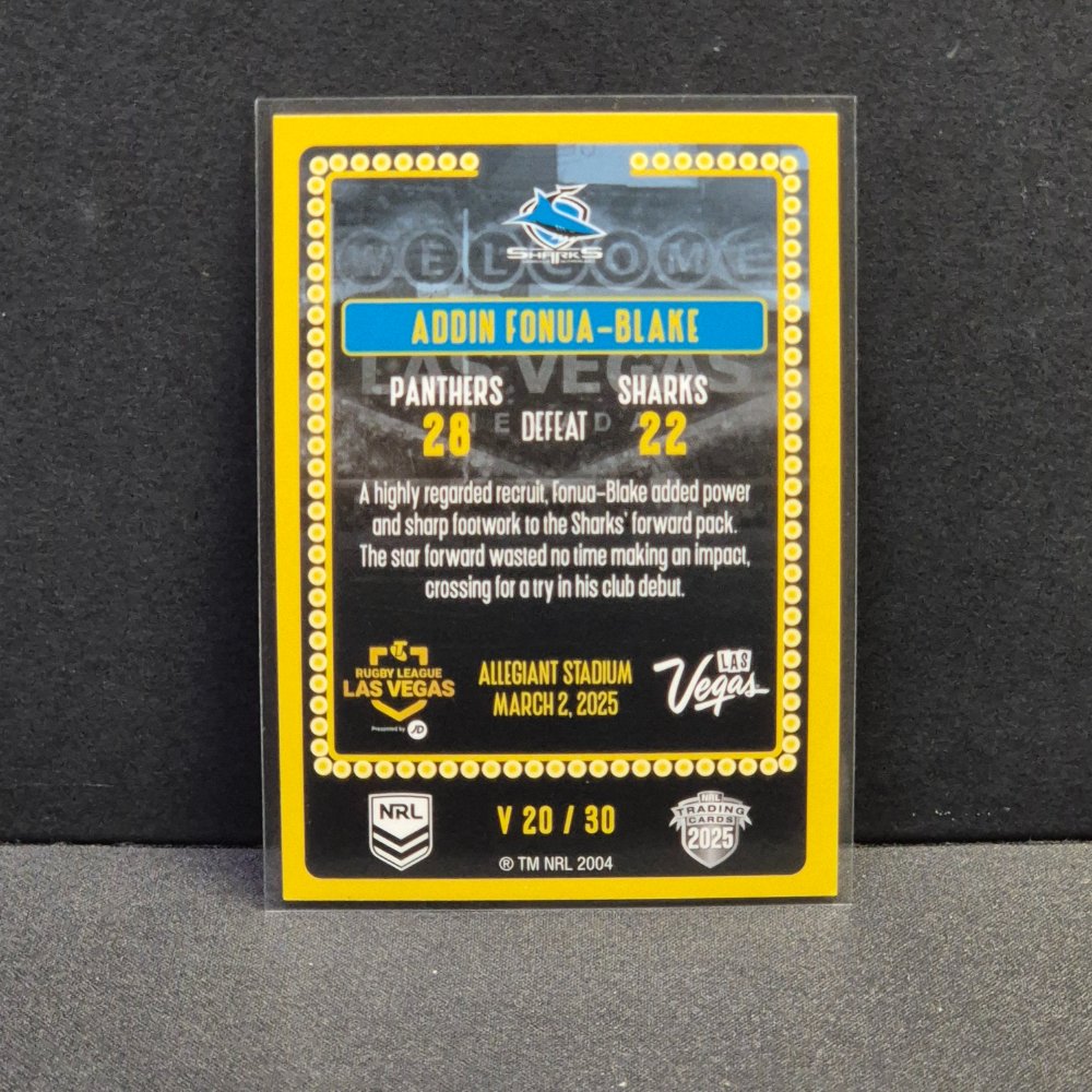 2025 NRL Traders Elite - Vegas Round - V20 - Addin Fonua-Blake