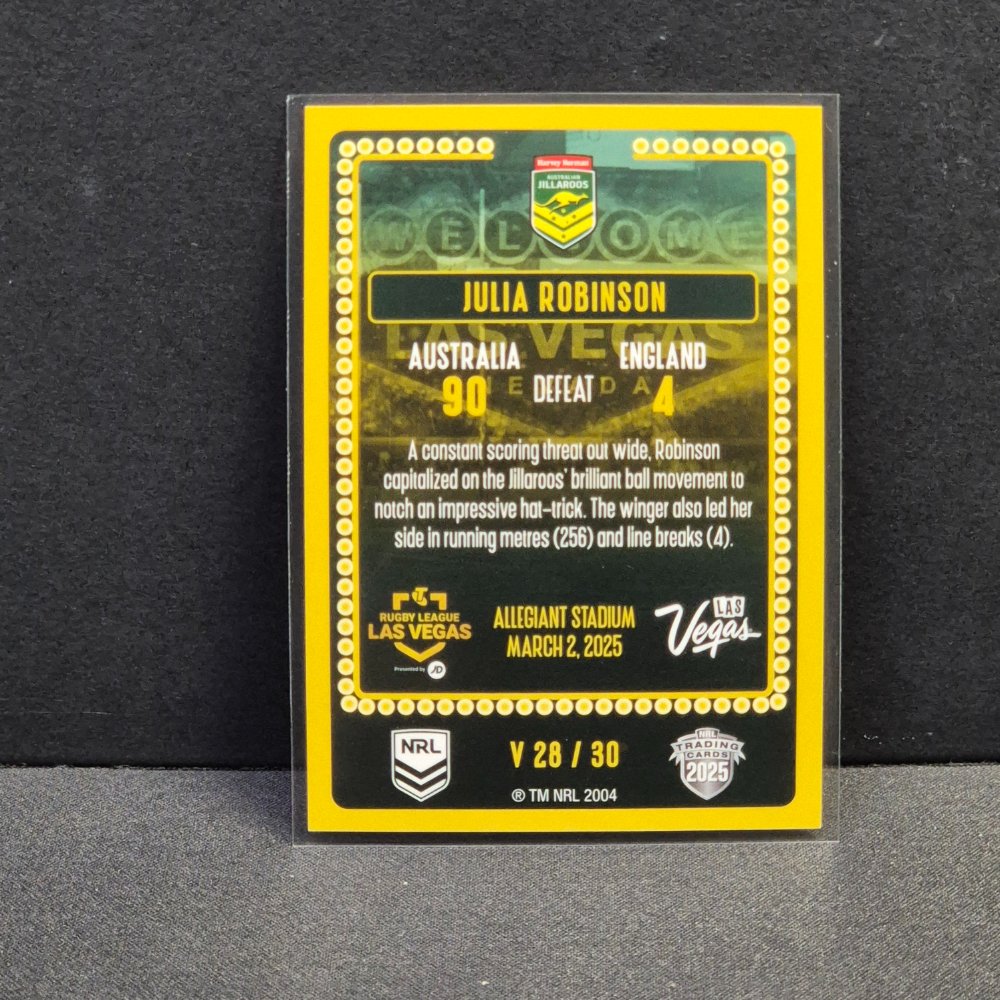 2025 NRL Traders Elite - Vegas Round - V28 - Julia Robinson - Jillaroos