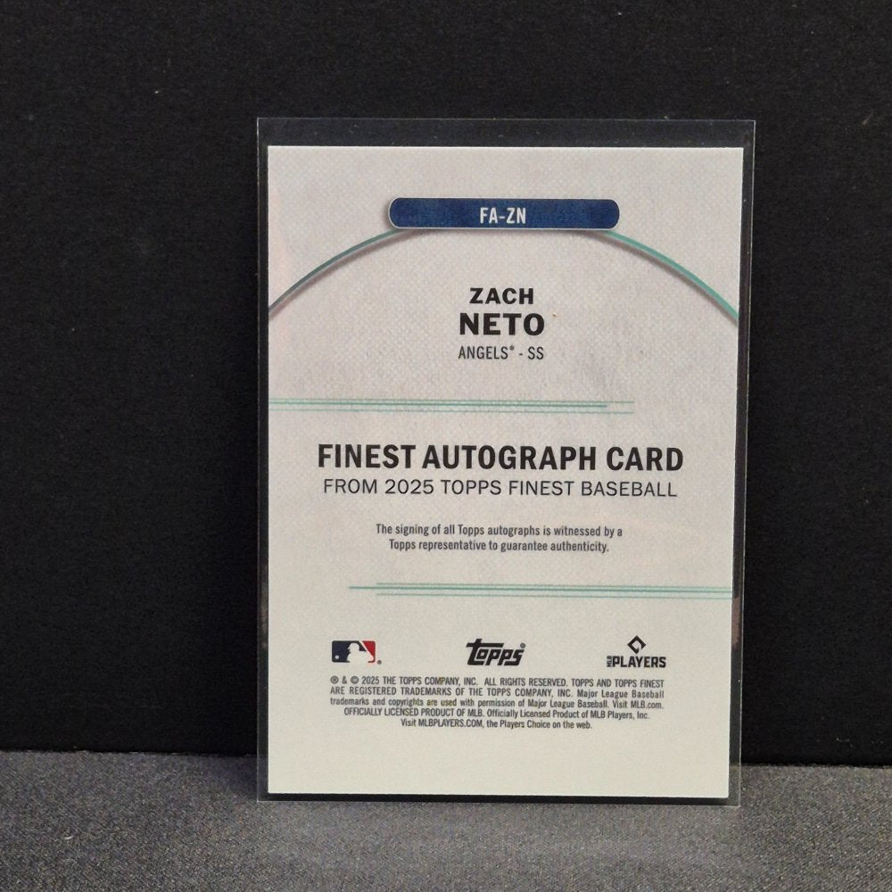 2025 Topps Finest Zach Neto Autograph FA-ZN