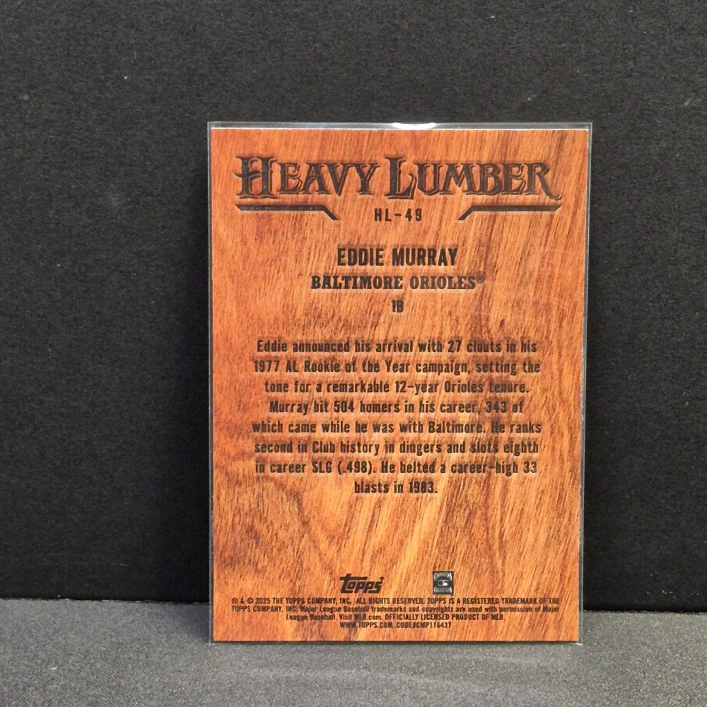 2025 Topps Update Eddie Murray Heavy Lumber #HL‑49