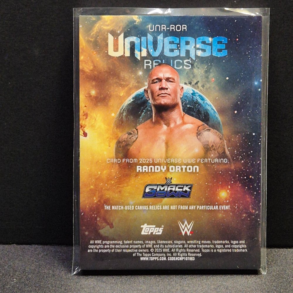2025 Topps WWE Universe Relics Patch Randy Orton 208/299 UNR-ROR