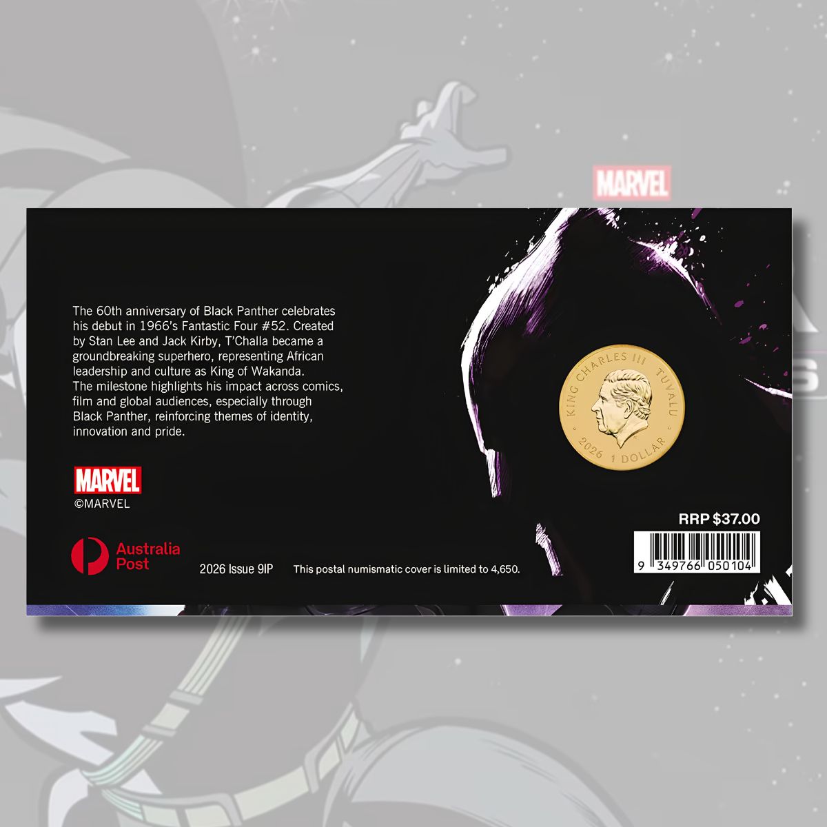 2026 $1 Perth Mint Black Panther 60th Anniversary PNC