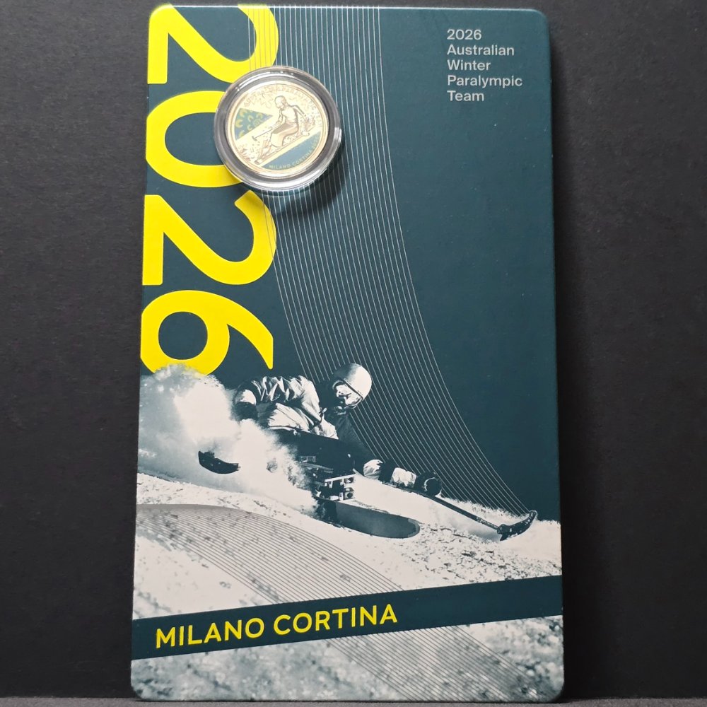 2026 $1 Winter Paralympics Australian Paralympic Team Coloured Uncirculated Coin