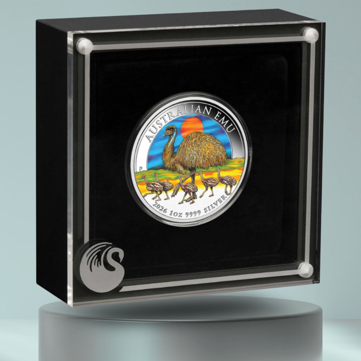 2026 Perth Mint Emu 1oz Silver Coloured Proof Coin