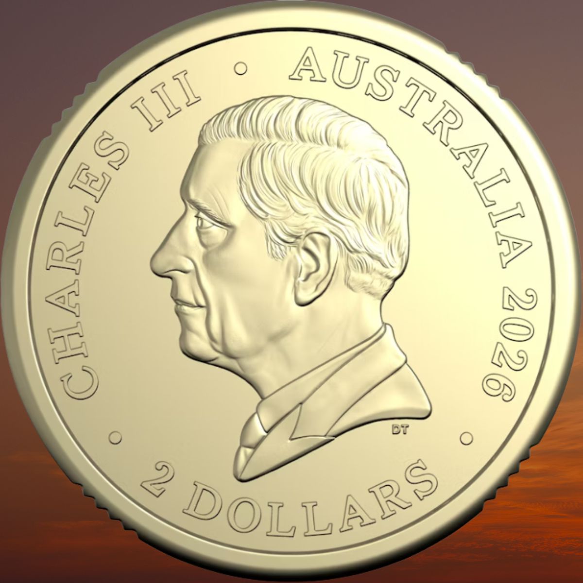 2026 $2 'C' Mintmark Dawn Service Coloured AlBr Uncirculated Coin