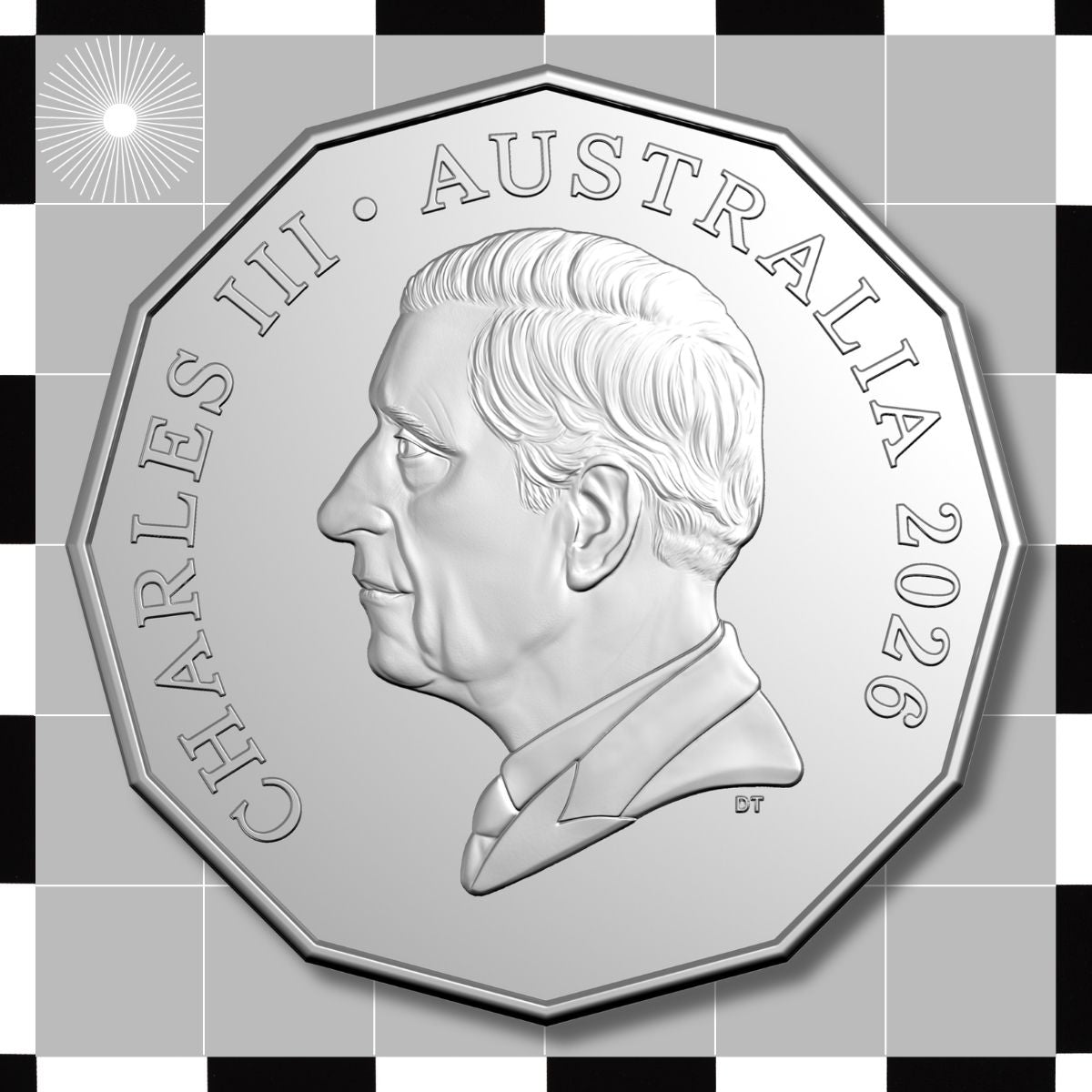 2026 50c 70th Anniversary of Australia's First Television Broadcast - Coloured Uncirculated Coin