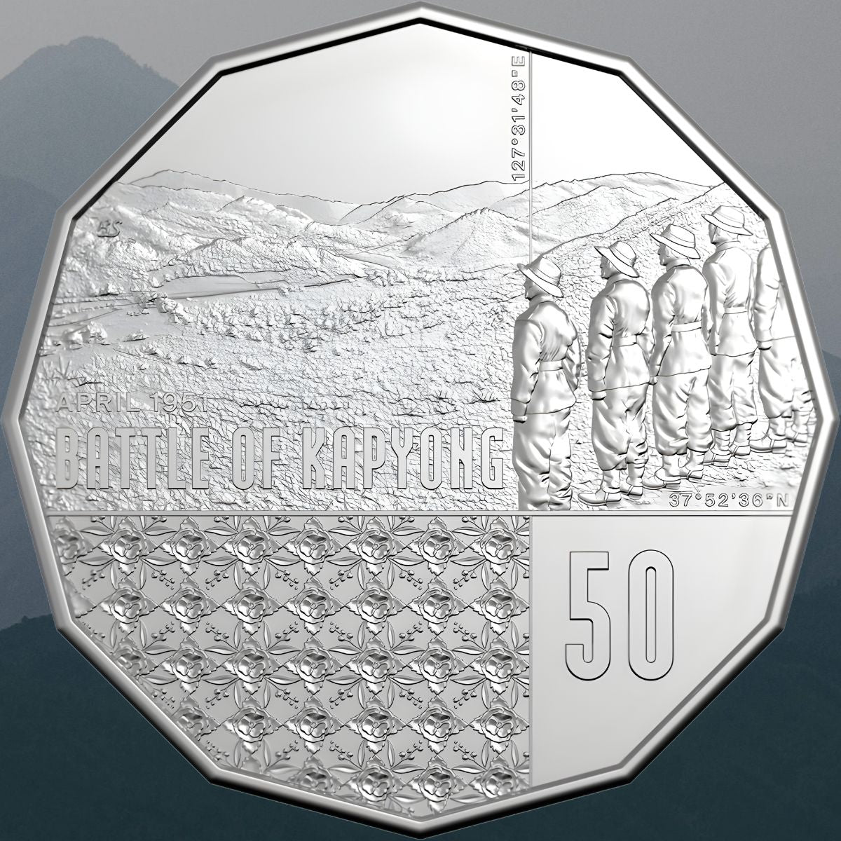 2026 50c 75th Anniversary Battle of Kapyong Uncirculated Carded Coin