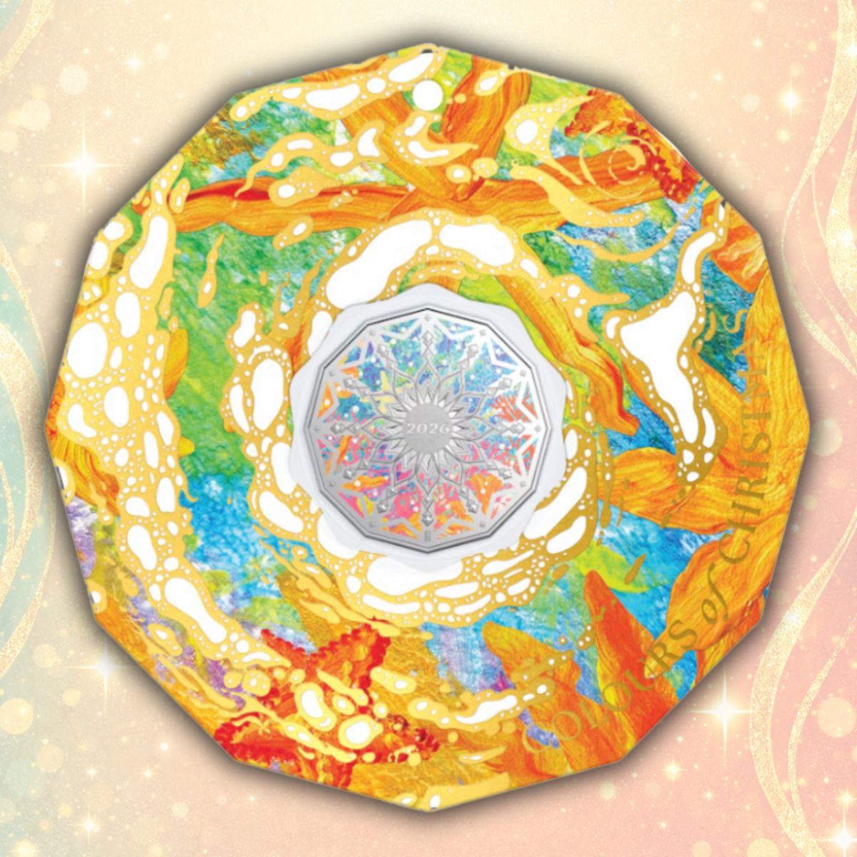 2026 50c Colours of Christmas Carded Uncirculated Coin