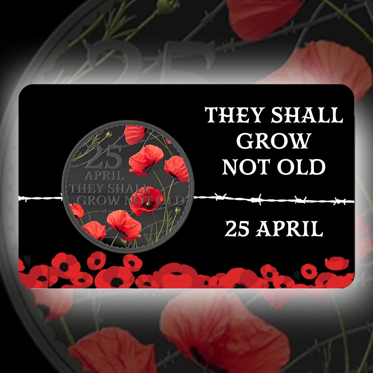 2026 Solomon Islands 50c ANZAC Day Red Poppy 10g CN Coin in Card