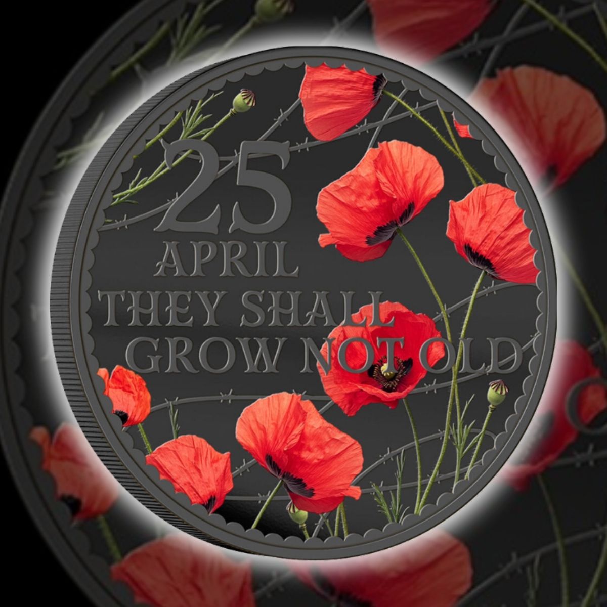 2026 Solomon Islands 50c ANZAC Day Red Poppy 10g CN Coin in Card