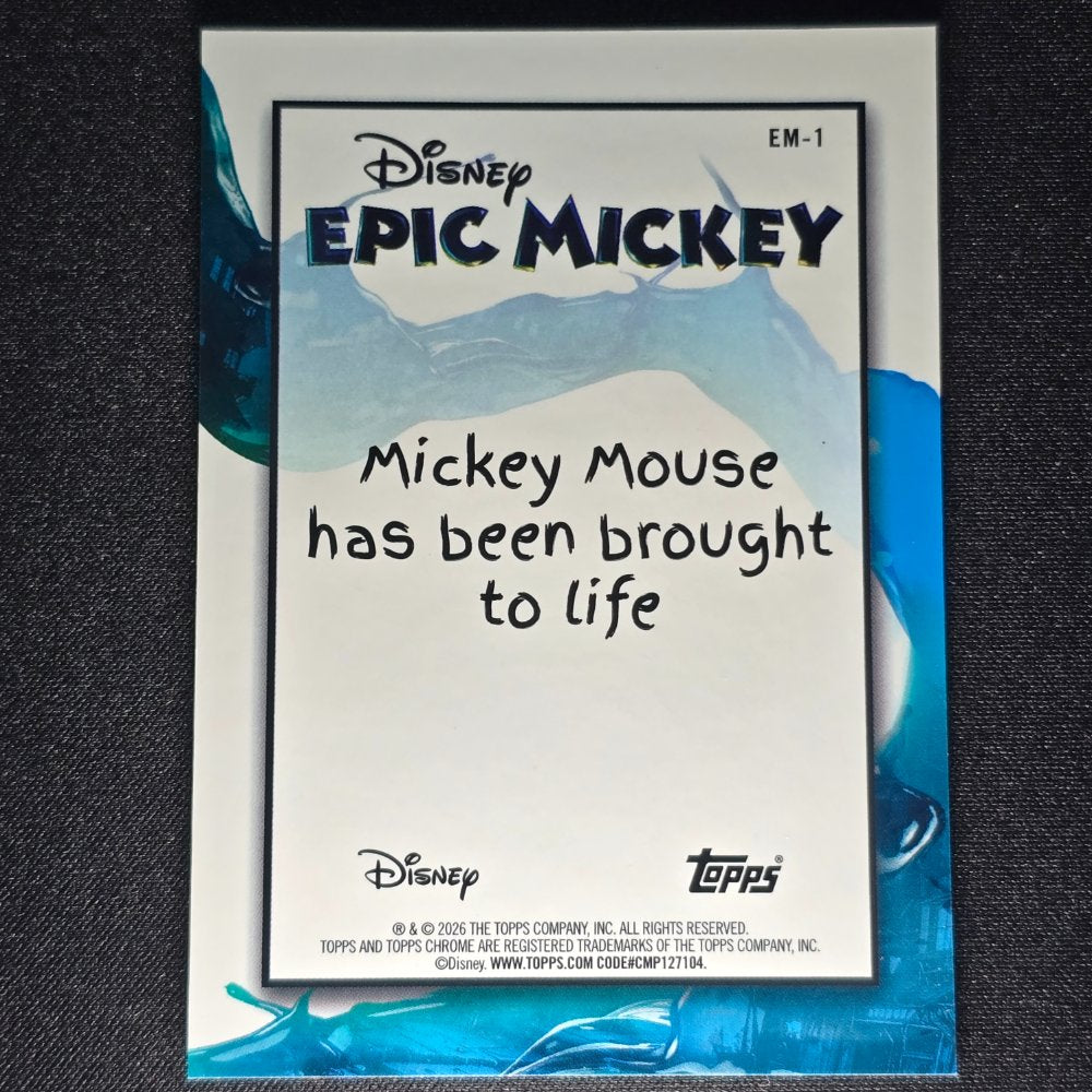 2026 Topps® Neon Disney Epic Mickey #EM-1 Mickey Mouse