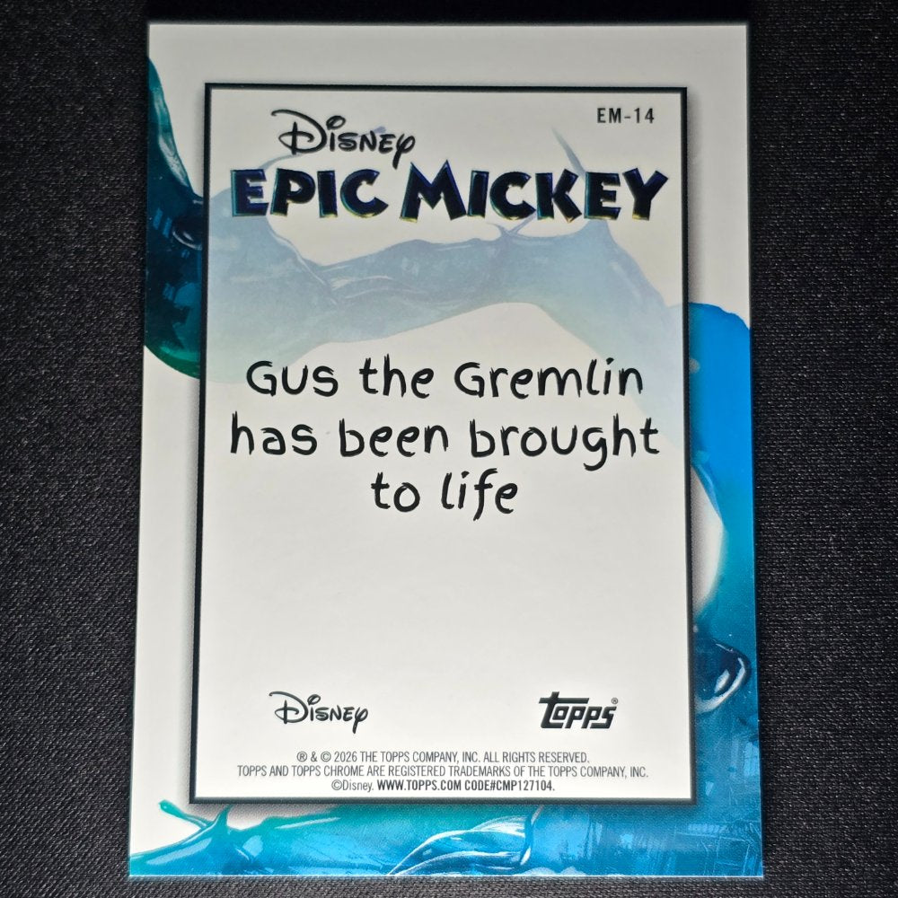 2026 Topps® Neon Disney Epic Mickey #EM-14 Gus the Gremlin