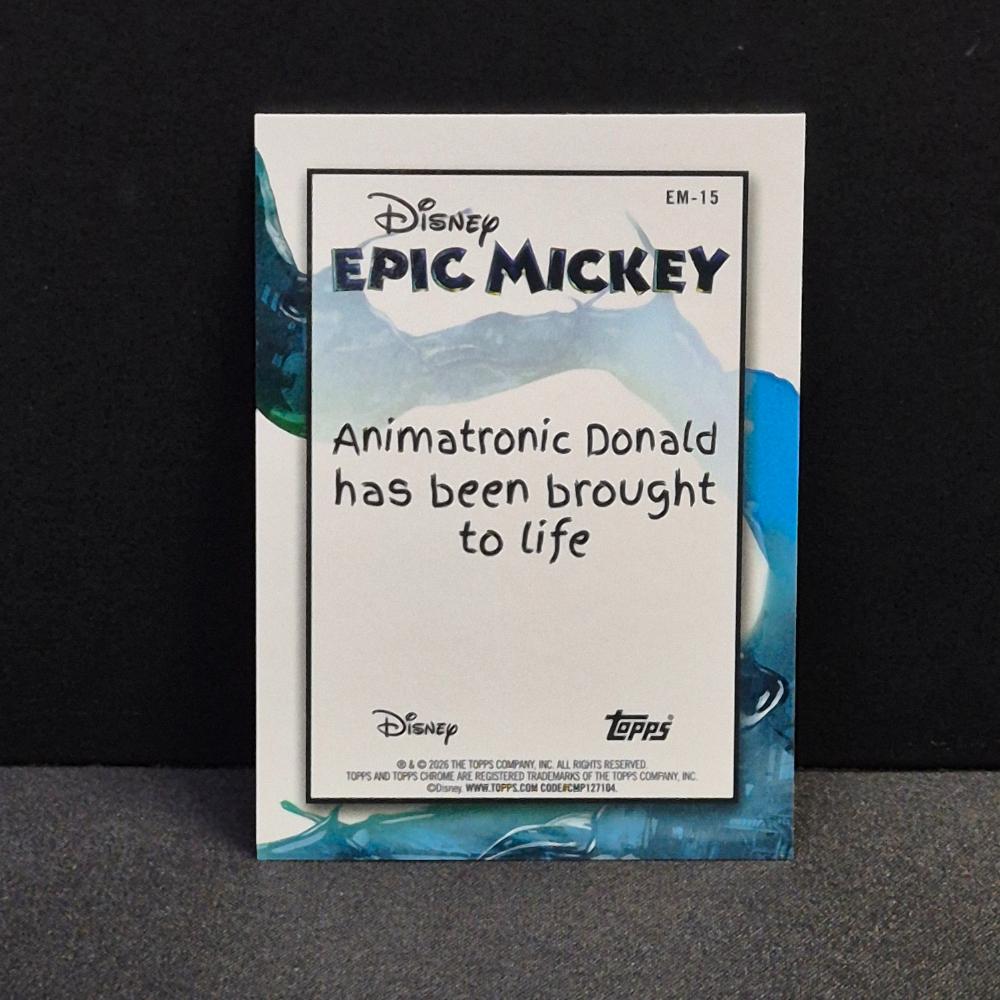 2026 Topps® Neon Disney Epic Mickey #EM-15 Animatronic Donald