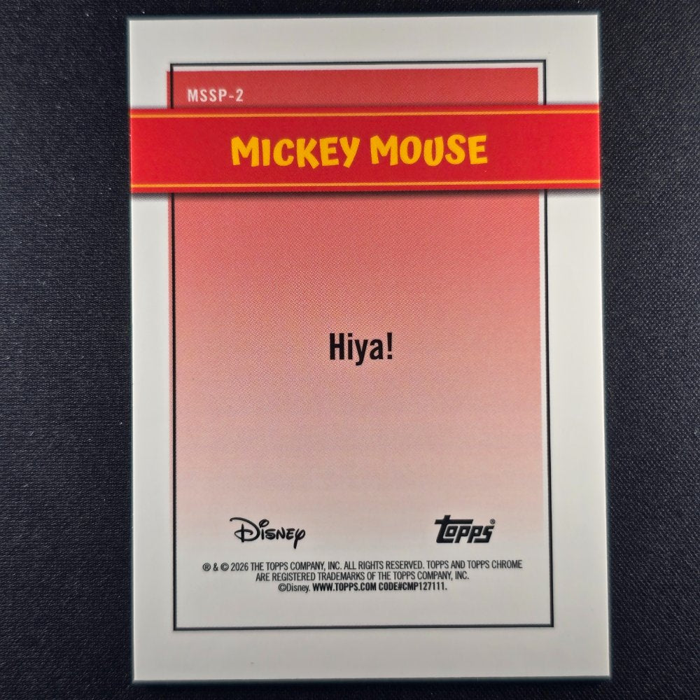 2026 Topps® Neon Disney Mickey Shorts Short Prints #MSSP-2 "Hiya!" Mickey Mouse
