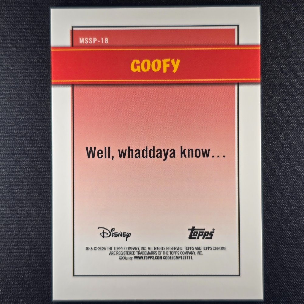 2026 Topps® Neon Disney Mickey Shorts Short Prints #18 Goofy