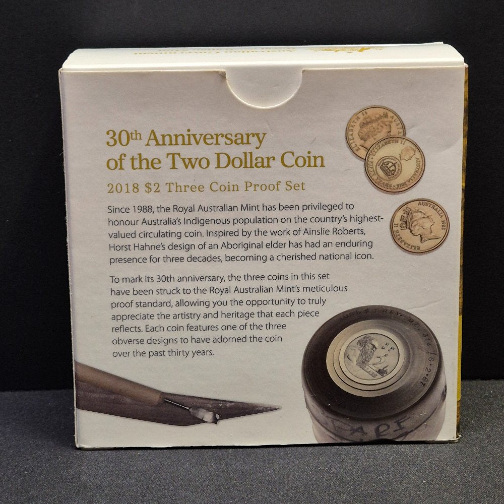 2018 30th Anniversary of the Two Dollar Coin - Three Proof Coin Set