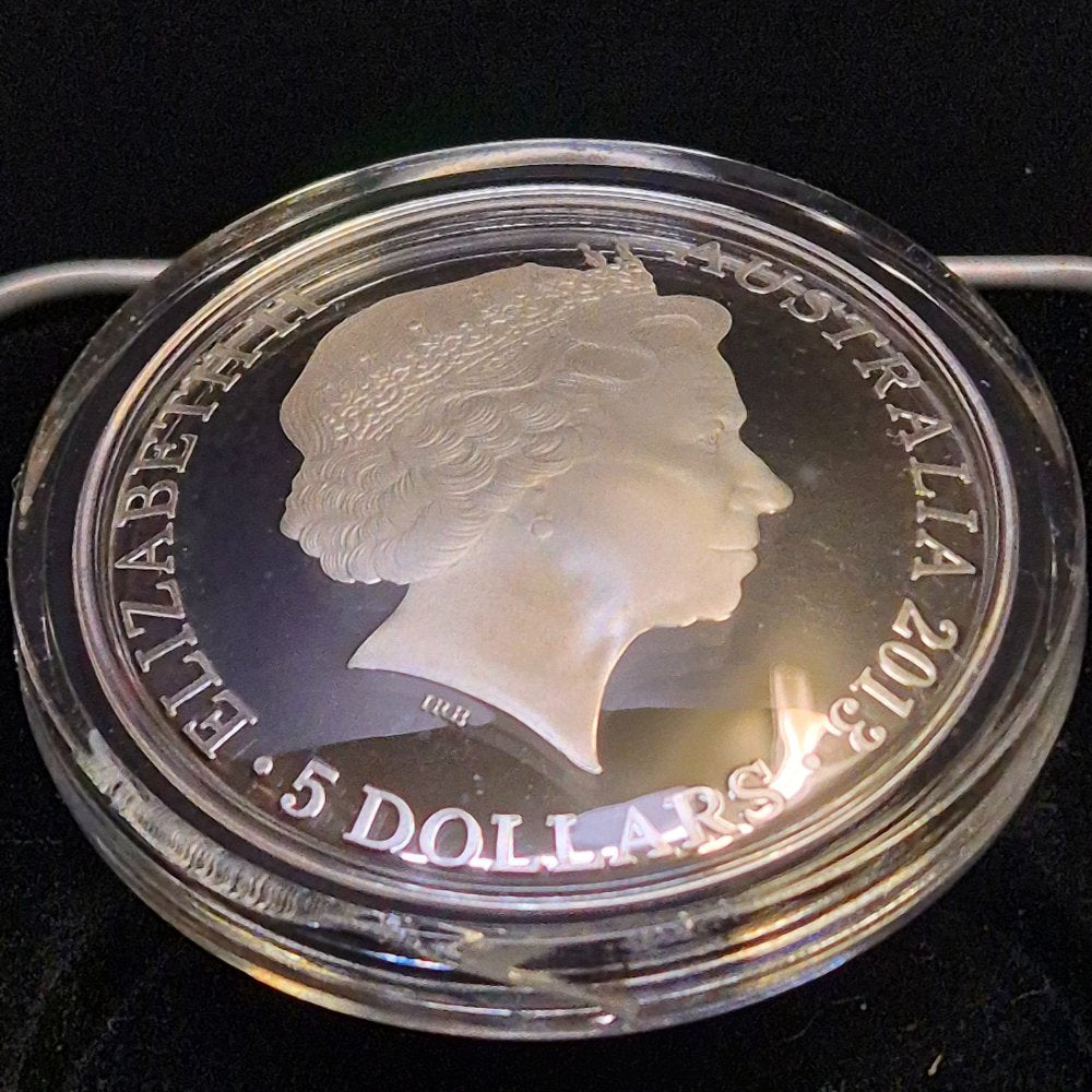 2013 $5 Silver Proof Colour Domed Coin - Southern Sky - Pavo