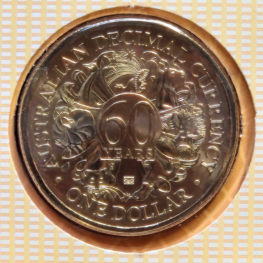 2026 $1 60 Years of Decimal Currency with Envelope Privy Mark PNC