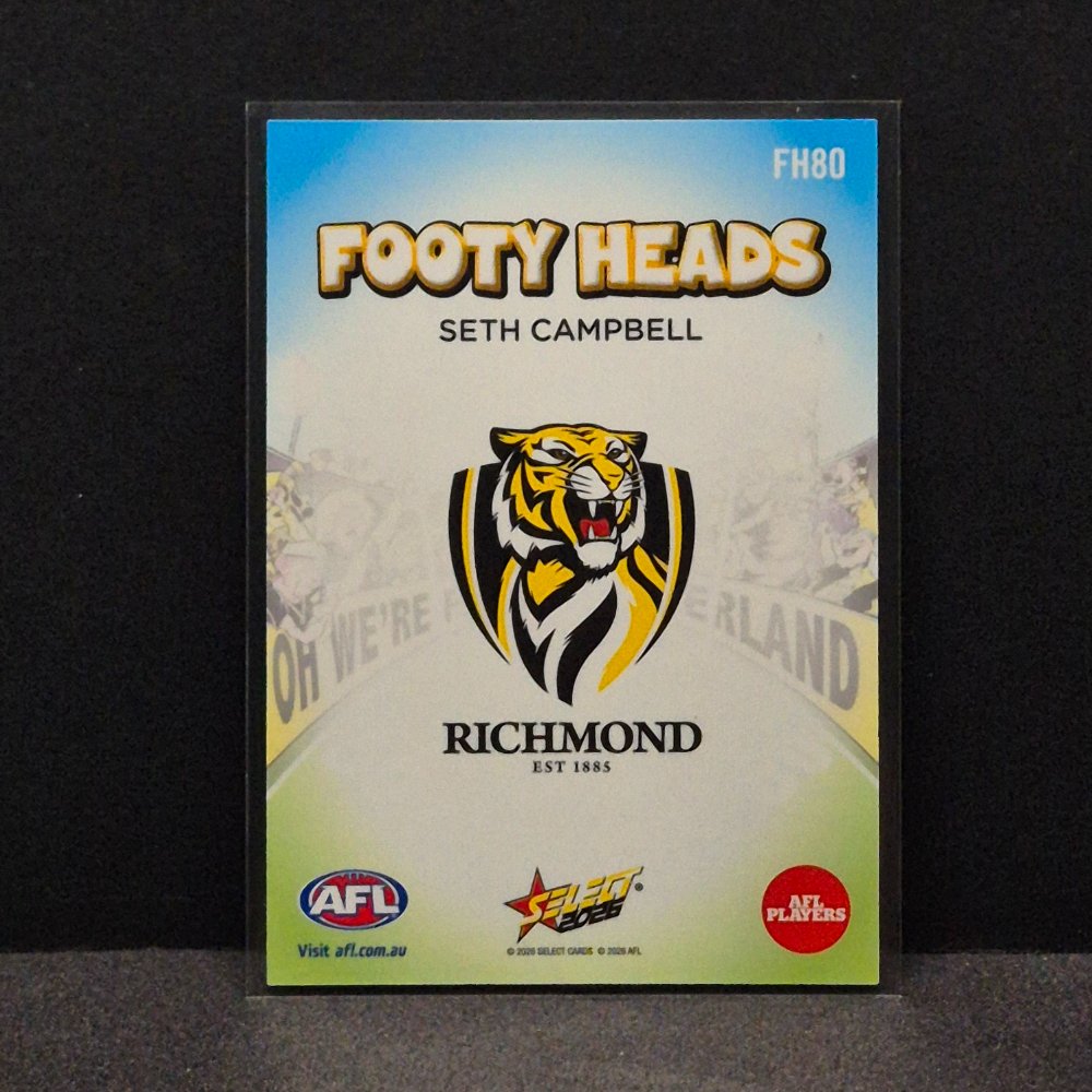 2026 AFL Footy Stars - Footy Heads - FH80 - Seth Campbell