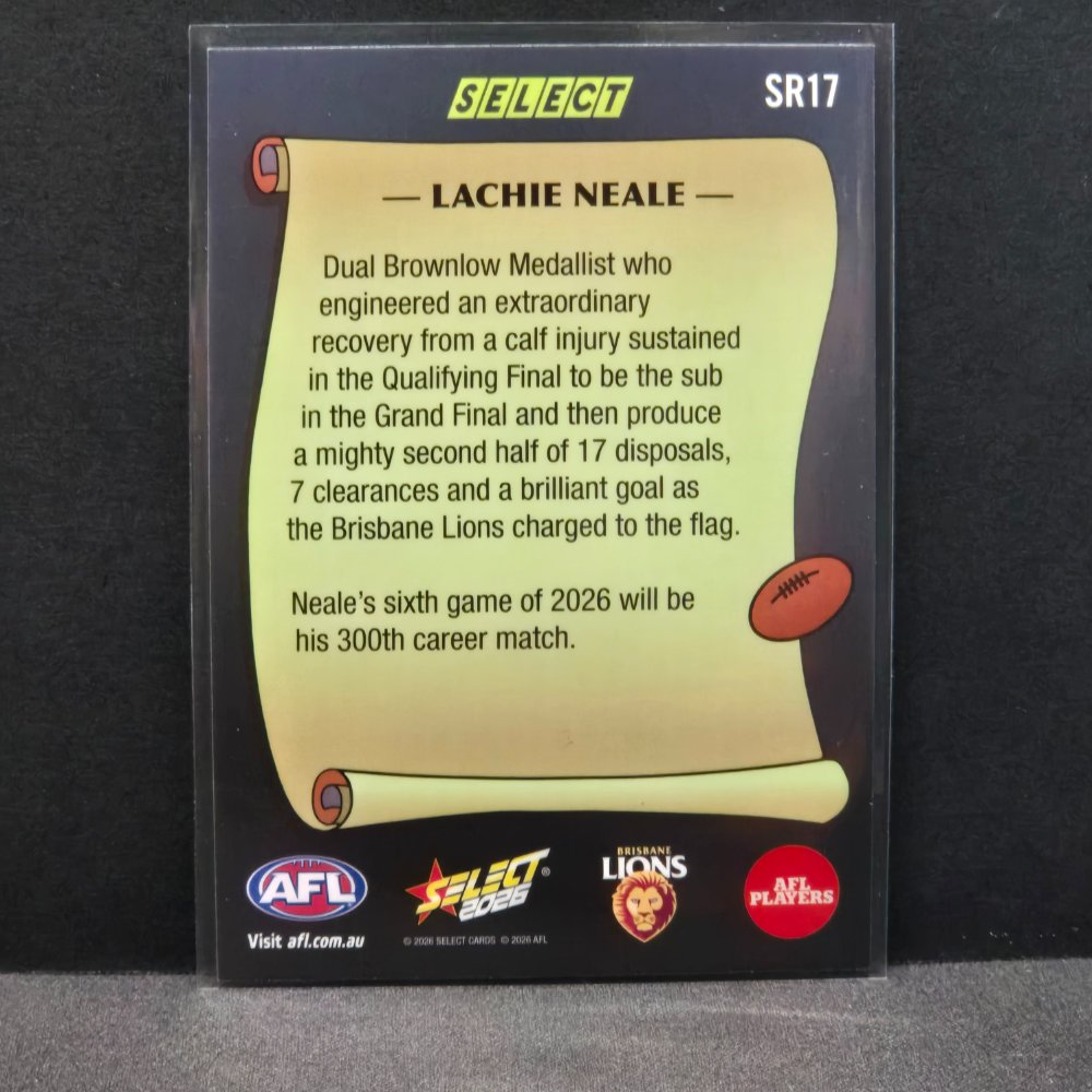 2026 AFL Footy Stars - Select Rewind - SR17 - Lachie Neale