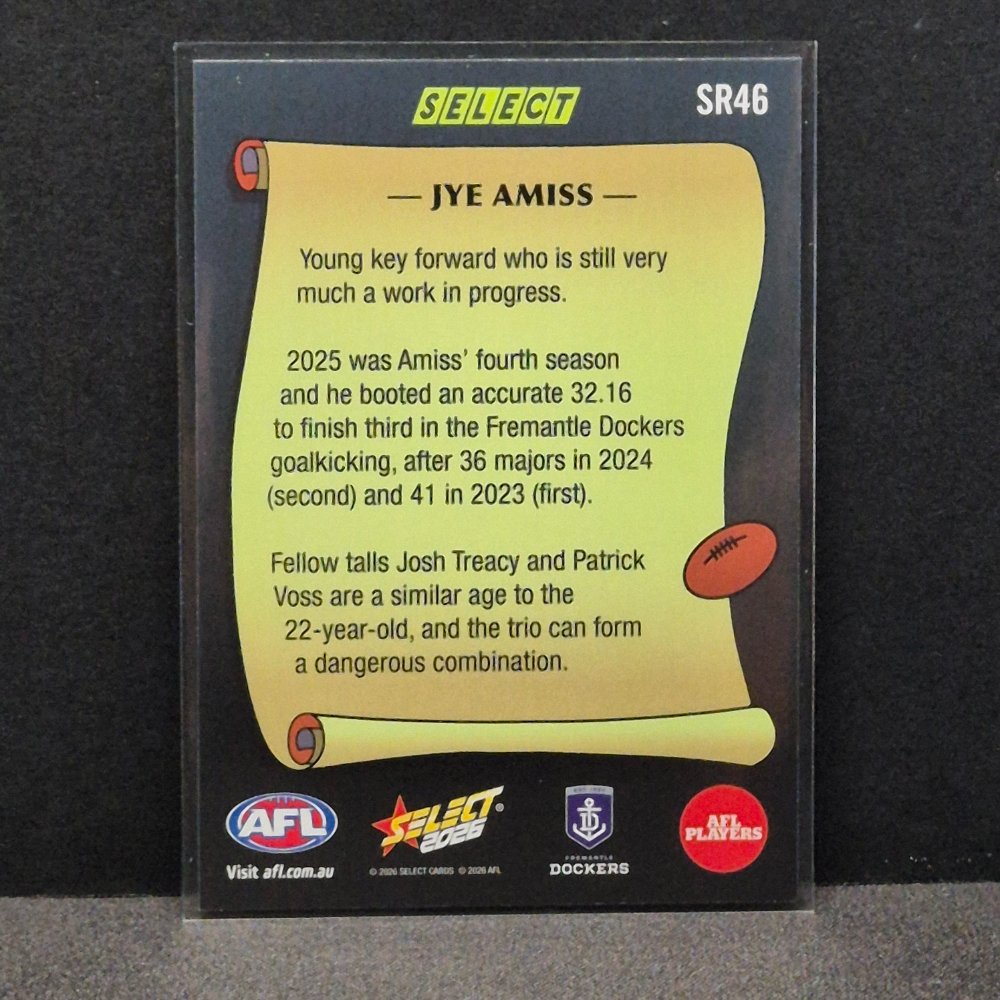 2026 AFL Footy Stars - Select Rewind - SR46 - Jye Amiss