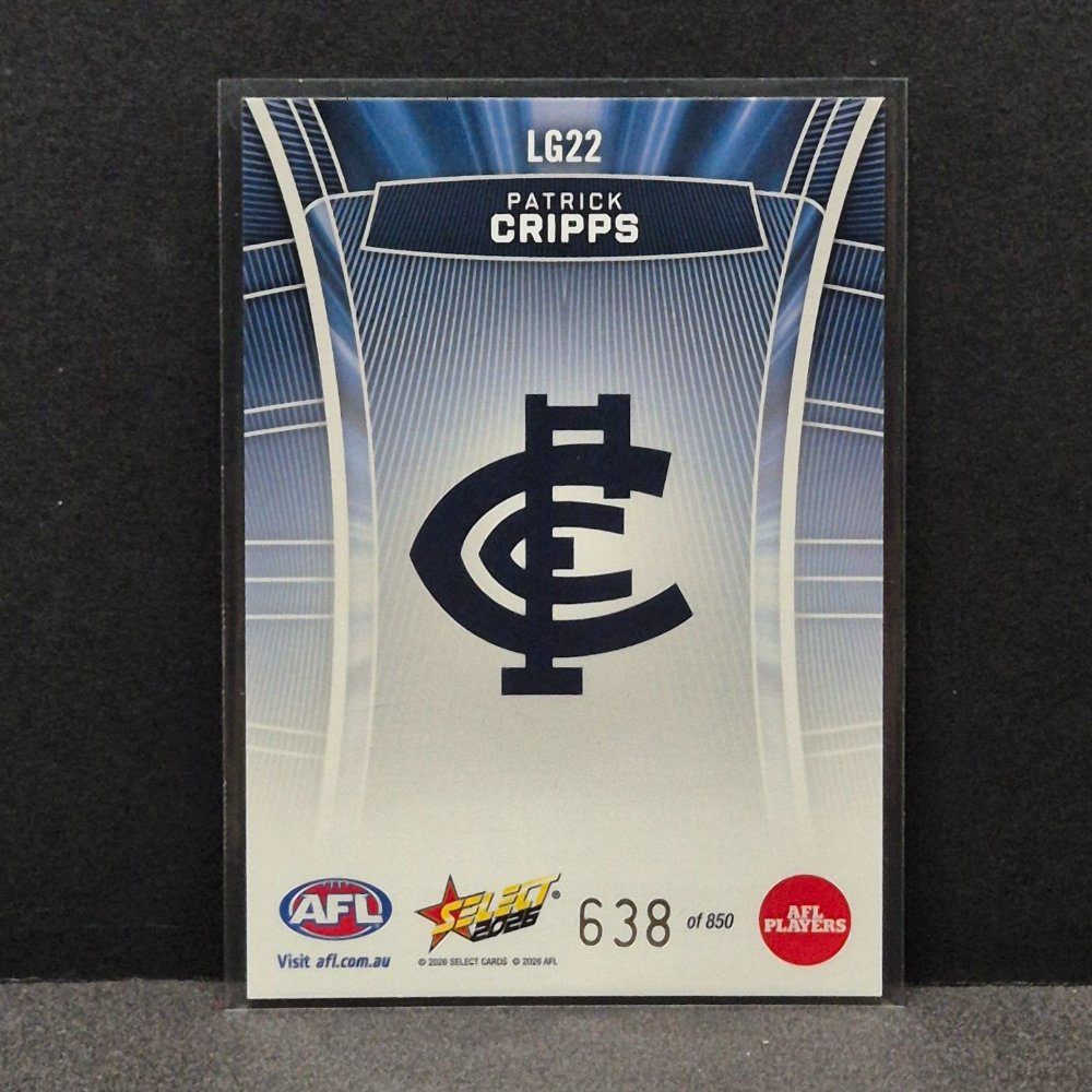 2026 AFL Footy Stars Hobby - Luminous - LG22 - Patrick Cripps