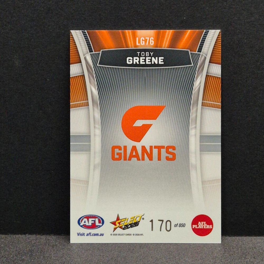 Lg76 Mini 2026 AFL Footy Stars Hobby - Luminous - LG76 - Toby Greene